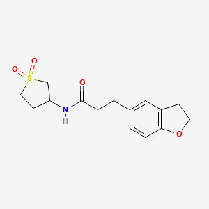 3-(2,3-dihydro-1-benzofuran-5-yl)-N-(1,1-dioxidotetrahydrothiophen-3-yl)propanamide