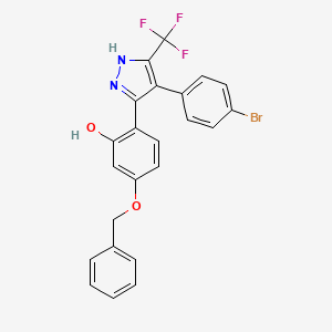 5-(benzyloxy)-2-[4-(4-bromophenyl)-5-(trifluoromethyl)-1H-pyrazol-3-yl]phenol