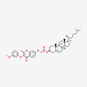 Cholest-5-EN-3-YL ((3-(3-methoxyphenoxy)-2-ME-4-oxo-4H-chromen-7-YL)oxy)acetate