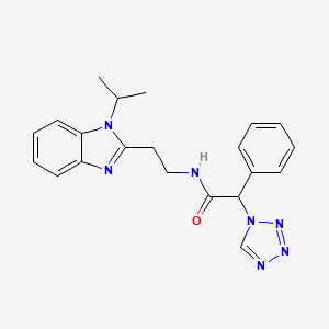 2-phenyl-N-{2-[1-(propan-2-yl)-1H-benzimidazol-2-yl]ethyl}-2-(1H-tetrazol-1-yl)acetamide