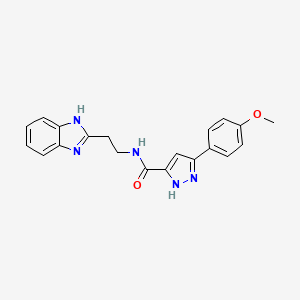 N-[2-(1H-benzimidazol-2-yl)ethyl]-5-(4-methoxyphenyl)-1H-pyrazole-3-carboxamide