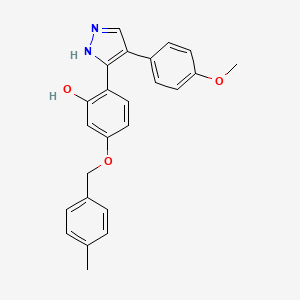 2-[4-(4-methoxyphenyl)-1H-pyrazol-3-yl]-5-[(4-methylbenzyl)oxy]phenol