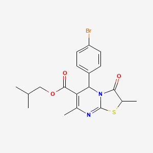 isobutyl 5-(4-bromophenyl)-2,7-dimethyl-3-oxo-2,3-dihydro-5H-[1,3]thiazolo[3,2-a]pyrimidine-6-carboxylate