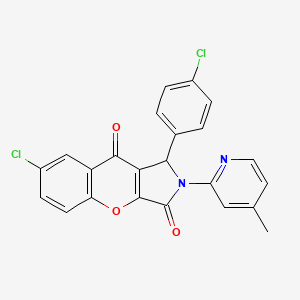 7-Chloro-1-(4-chlorophenyl)-2-(4-methylpyridin-2-yl)-1,2-dihydrochromeno[2,3-c]pyrrole-3,9-dione