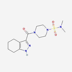 molecular formula C14H23N5O3S B11137667 N,N-dimethyl-4-(4,5,6,7-tetrahydro-1H-indazol-3-ylcarbonyl)tetrahydro-1(2H)-pyrazinesulfonamide 