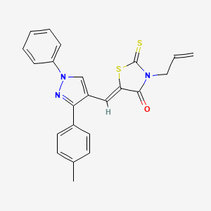 (5Z)-5-{[3-(4-methylphenyl)-1-phenyl-1H-pyrazol-4-yl]methylidene}-3-(prop-2-en-1-yl)-2-thioxo-1,3-thiazolidin-4-one