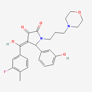 4-[(3-fluoro-4-methylphenyl)carbonyl]-3-hydroxy-5-(3-hydroxyphenyl)-1-[3-(morpholin-4-yl)propyl]-1,5-dihydro-2H-pyrrol-2-one