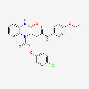 2-{1-[(4-chlorophenoxy)acetyl]-3-oxo-1,2,3,4-tetrahydroquinoxalin-2-yl}-N-(4-ethoxyphenyl)acetamide