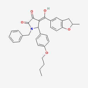 molecular formula C31H31NO5 B11137694 1-benzyl-5-(4-butoxyphenyl)-3-hydroxy-4-[(2-methyl-2,3-dihydro-1-benzofuran-5-yl)carbonyl]-1,5-dihydro-2H-pyrrol-2-one 