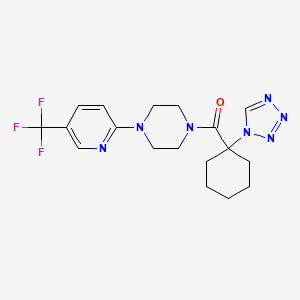 [1-(1H-tetrazol-1-yl)cyclohexyl]{4-[5-(trifluoromethyl)pyridin-2-yl]piperazin-1-yl}methanone