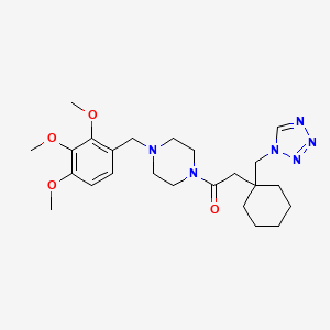 molecular formula C24H36N6O4 B11137722 2-[1-(1H-tetrazol-1-ylmethyl)cyclohexyl]-1-[4-(2,3,4-trimethoxybenzyl)piperazin-1-yl]ethanone 