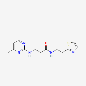 3-[(4,6-Dimethylpyrimidin-2-YL)amino]-N-[2-(1,3-thiazol-2-YL)ethyl]propanamide