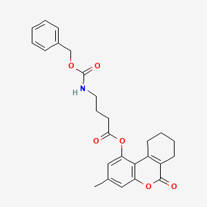 3-methyl-6-oxo-7,8,9,10-tetrahydro-6H-benzo[c]chromen-1-yl 4-{[(benzyloxy)carbonyl]amino}butanoate