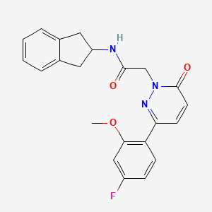 N-(2,3-dihydro-1H-inden-2-yl)-2-[3-(4-fluoro-2-methoxyphenyl)-6-oxopyridazin-1(6H)-yl]acetamide