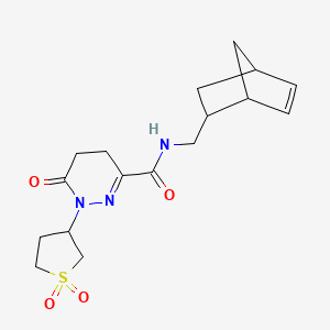 molecular formula C17H23N3O4S B11137778 N-(bicyclo[2.2.1]hept-5-en-2-ylmethyl)-1-(1,1-dioxidotetrahydrothiophen-3-yl)-6-oxo-1,4,5,6-tetrahydropyridazine-3-carboxamide 