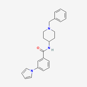 molecular formula C23H25N3O B11137784 N-(1-benzyl-4-piperidinyl)-3-(1H-pyrrol-1-yl)benzamide 