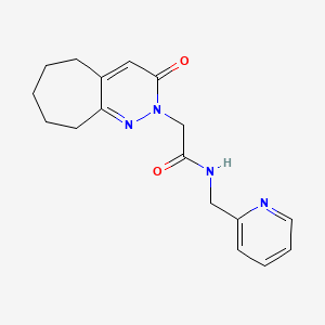 2-(3-oxo-3,5,6,7,8,9-hexahydro-2H-cyclohepta[c]pyridazin-2-yl)-N-(2-pyridylmethyl)acetamide