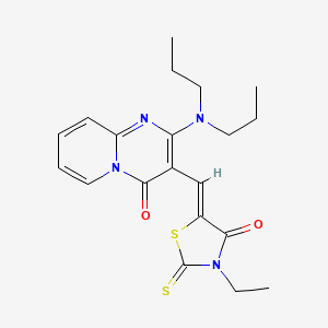 2-(dipropylamino)-3-[(Z)-(3-ethyl-4-oxo-2-thioxo-1,3-thiazolidin-5-ylidene)methyl]-4H-pyrido[1,2-a]pyrimidin-4-one