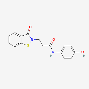 N-(4-hydroxyphenyl)-3-(3-oxo-1,2-benzothiazol-2(3H)-yl)propanamide