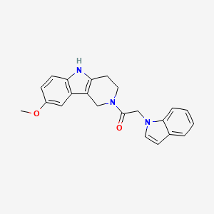 2-(1H-indol-1-yl)-1-(8-methoxy-1,3,4,5-tetrahydro-2H-pyrido[4,3-b]indol-2-yl)ethanone