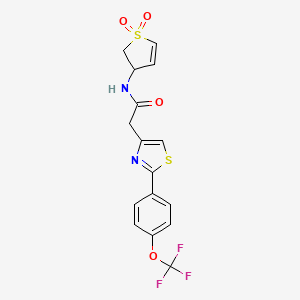 N-(1,1-dioxido-2,3-dihydrothiophen-3-yl)-2-{2-[4-(trifluoromethoxy)phenyl]-1,3-thiazol-4-yl}acetamide