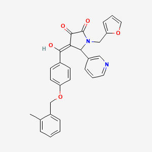 1-(furan-2-ylmethyl)-3-hydroxy-4-({4-[(2-methylbenzyl)oxy]phenyl}carbonyl)-5-(pyridin-3-yl)-1,5-dihydro-2H-pyrrol-2-one