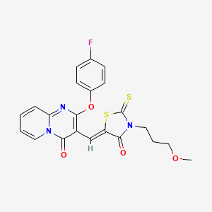 2-(4-fluorophenoxy)-3-{(Z)-[3-(3-methoxypropyl)-4-oxo-2-thioxo-1,3-thiazolidin-5-ylidene]methyl}-4H-pyrido[1,2-a]pyrimidin-4-one