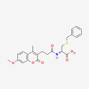 S-benzyl-N-[3-(7-methoxy-4-methyl-2-oxo-2H-chromen-3-yl)propanoyl]-D-cysteine