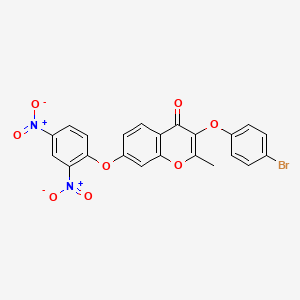 3-(4-bromophenoxy)-7-(2,4-dinitrophenoxy)-2-methyl-4H-chromen-4-one