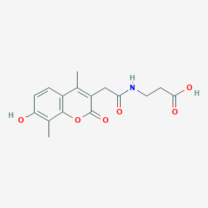 N-[(7-hydroxy-4,8-dimethyl-2-oxo-2H-chromen-3-yl)acetyl]-beta-alanine