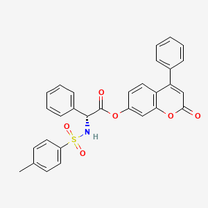 2-oxo-4-phenyl-2H-chromen-7-yl (2R)-{[(4-methylphenyl)sulfonyl]amino}(phenyl)ethanoate