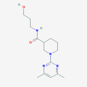 1-(4,6-dimethyl-2-pyrimidinyl)-N-(3-hydroxypropyl)-3-piperidinecarboxamide