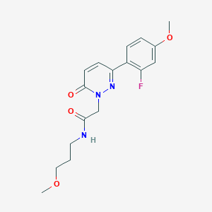 molecular formula C17H20FN3O4 B11137945 2-(3-(2-fluoro-4-methoxyphenyl)-6-oxopyridazin-1(6H)-yl)-N-(3-methoxypropyl)acetamide 