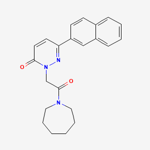 molecular formula C22H23N3O2 B11137966 2-[2-(1-azepanyl)-2-oxoethyl]-6-(2-naphthyl)-3(2H)-pyridazinone 