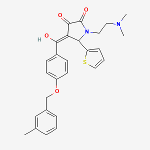 1-[2-(dimethylamino)ethyl]-3-hydroxy-4-({4-[(3-methylbenzyl)oxy]phenyl}carbonyl)-5-(thiophen-2-yl)-1,5-dihydro-2H-pyrrol-2-one