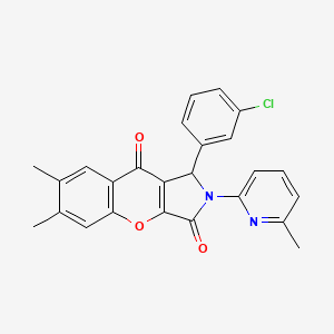 1-(3-Chlorophenyl)-6,7-dimethyl-2-(6-methylpyridin-2-yl)-1,2-dihydrochromeno[2,3-c]pyrrole-3,9-dione