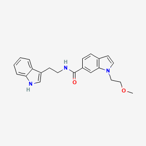 molecular formula C22H23N3O2 B11138010 N-[2-(1H-indol-3-yl)ethyl]-1-(2-methoxyethyl)-1H-indole-6-carboxamide 