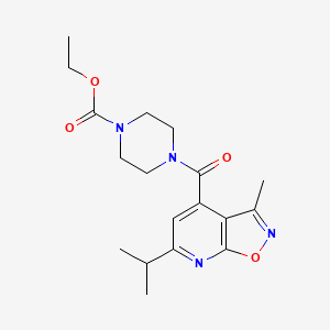 ethyl 4-[(6-isopropyl-3-methylisoxazolo[5,4-b]pyridin-4-yl)carbonyl]tetrahydro-1(2H)-pyrazinecarboxylate