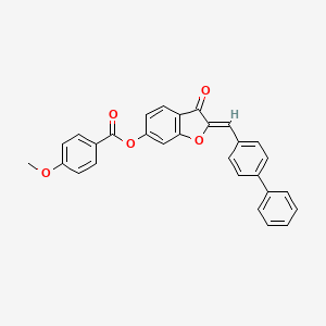 3-Oxo-2-[(4-phenylphenyl)methylene]benzo[3,4-b]furan-6-yl 4-methoxybenzoate