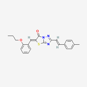 (5Z)-2-[(E)-2-(4-methylphenyl)ethenyl]-5-(2-propoxybenzylidene)[1,3]thiazolo[3,2-b][1,2,4]triazol-6(5H)-one