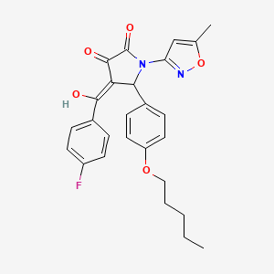 4-[(4-fluorophenyl)carbonyl]-3-hydroxy-1-(5-methyl-1,2-oxazol-3-yl)-5-[4-(pentyloxy)phenyl]-1,5-dihydro-2H-pyrrol-2-one