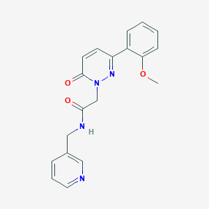 molecular formula C19H18N4O3 B11138066 2-[3-(2-methoxyphenyl)-6-oxo-1(6H)-pyridazinyl]-N~1~-(3-pyridylmethyl)acetamide 