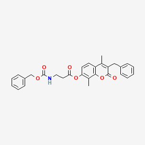 3-benzyl-4,8-dimethyl-2-oxo-2H-chromen-7-yl N-[(benzyloxy)carbonyl]-beta-alaninate