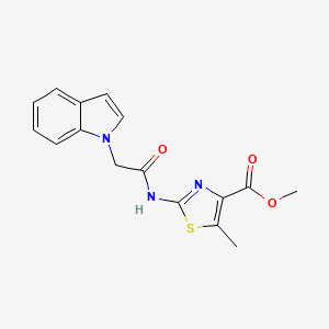 methyl 2-[(1H-indol-1-ylacetyl)amino]-5-methyl-1,3-thiazole-4-carboxylate