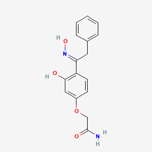 molecular formula C16H16N2O4 B11138081 2-{3-hydroxy-4-[(1E)-N-hydroxy-2-phenylethanimidoyl]phenoxy}acetamide 