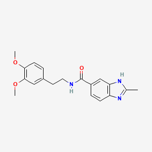 N-(3,4-dimethoxyphenethyl)-2-methyl-1H-1,3-benzimidazole-5-carboxamide