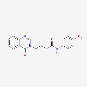 molecular formula C18H17N3O3 B11138096 N-(4-hydroxyphenyl)-4-(4-oxoquinazolin-3(4H)-yl)butanamide 