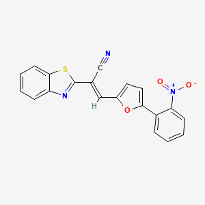 (2E)-2-(1,3-benzothiazol-2-yl)-3-[5-(2-nitrophenyl)furan-2-yl]prop-2-enenitrile