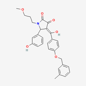 3-hydroxy-5-(3-hydroxyphenyl)-1-(3-methoxypropyl)-4-({4-[(3-methylbenzyl)oxy]phenyl}carbonyl)-1,5-dihydro-2H-pyrrol-2-one