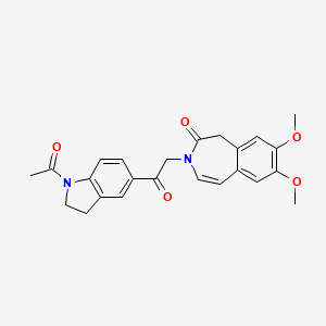 3-[2-(1-acetyl-2,3-dihydro-1H-indol-5-yl)-2-oxoethyl]-7,8-dimethoxy-1,3-dihydro-2H-3-benzazepin-2-one